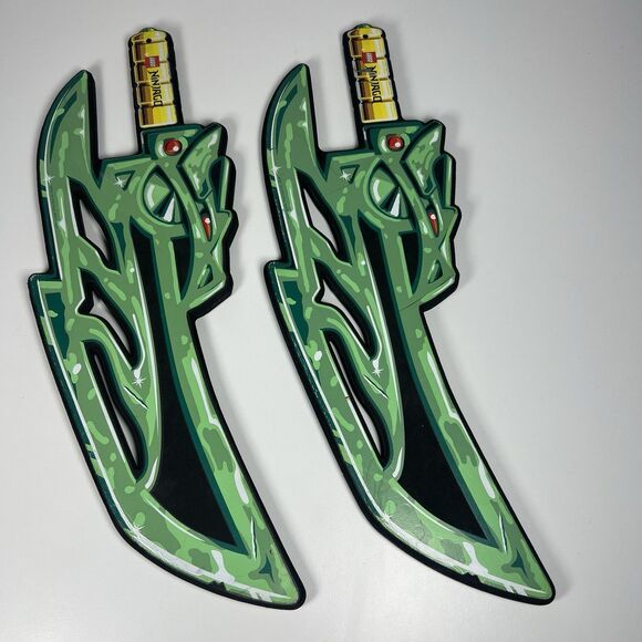 Legoland Ninjago Jade Blade Foam Swords Green Costume Toy retired 2021 lot of 2